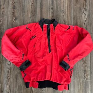 Gill Dinghy Smock Sailing Jacket Windbreaker Waterproof Kayak Pullover Red Large